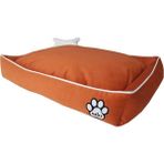 Miu Pets Ortopedik Kedi Ve Köpek Yatağı Yıkanabilir Kemik Yastıklı Tüplü - Turuncu - 40 x 60 x 17 cm