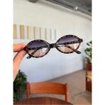 Miux Leopar Çerçeve Degrade Cam Trend Oval Güneş Gözlüğü - Çok Renkli