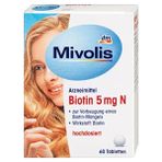Mivolis Zayıf Saç ve Tırnaklar Için Takviye Biotin Kapsül 5 Mg 60 Tablet - Vitamin