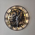 Mivora Shop Duvar Saatı Aslan Fıguru