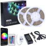 MIWATT wifi LED şerit 20m, uzaktan kumanda güç kaynağı ile APP kontrolü LED şerit şerit, yatak odaları, odalar, ev için RGB Led şerit ışıkları ışık şeridi Renk değiştiren Led ışık zinciri
