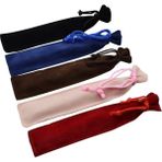 Mix 5 Adet/grup Kadife Ipli Kalem Çantası Kılıfı Küçük Bez Kalem Kutusu Bir Kalem Depolama Siyah Mavi Gri Pembe Kırmızı Renk Hediye (Yurt Dışından) - Renkli - Pencil Bags