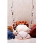 Mix Damla Rodyumlu Gümüş Choker Kolye 7223