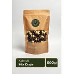 Mix Kahveli Draje - Sütlü, Bitter ve Beyaz Çikolata Kaplı 500GR - 500 gr