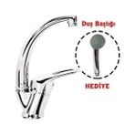Mix Kuğu Banyo Batarya + Duş Başlığı Hediyeli - 0 - 19 lt - Renkli