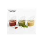 Mixboxstore Kapaklı Şeffaf Sos Kabı 1 Adet – Sızdırmaz Mini Plastik Sosluk | Tekli Kullanım Uyumlu