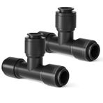 MIXC 15 Paket Hızlı Bağlantı 1/4 "Damla Sulama Tee Konnektörleri