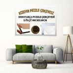 mixefor 1000 Parça Puzzle Yapboz Çerçevesi Ölçü 66CMX48CM Ön Yüzey Kırılmaz Pleksi Arka Yüzey Ahşap Mdf -RENK BEYAZ