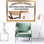 mixefor 2000 Parça Puzzle Çerçevesi 1.ölçü 96CM x 68CM - Altın