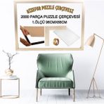 mixefor 2000 Parça Puzzle Çerçevesi 1.ölçü 96CM x 68CM - Gümüş