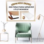 mixefor 2000 Parça Puzzle Çerçevesi 2.ölçü 96CM x 66CM - Gümüş