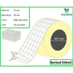 Mixgros 15X30 mm Termal 5'li Ürün Barkod Etiketi 1 Rulo: 8000 Adet Etiket 1 Koli: 50 Rulo Etiket