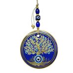 Mixperi Hayat Ağacı Şekilli Yaldızlı Duvar Süsü Cam Hediyelik Dekor