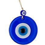 Mixperi Mini Boy Mavi Nazar Boncuklu Duvar Süsü 10 Cm Cam Duvar Dekoru