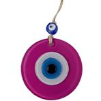 Mixperi Mini Boy Pembe Nazar Boncuklu Duvar Süsü 10 Cm Cam Duvar Dekoru