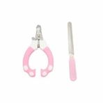 Mixpet 15x7.5 cm Pembe Ergonomik Törpülü Tırnak Makası