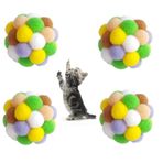 Mixpet 5 cm Renkli Ponpon Top Kedi Oyuncağı