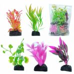 Mixpet 8-10 cm 12 Adet Plastik Yapay Akvaryum Bitkisi