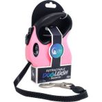 Mixpet Nice Köpek Otomatik Gezdirme Tasması 4.8 Mt. / 50 kg Large - Pembe