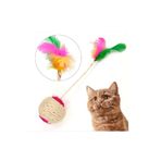Mixpet Renkli Tüylü Ipli Kedi Oyuncağı