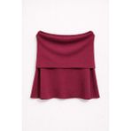 Mixray 7009 Kadın Madonna Yaka Triko Bluz Bordo - Standart