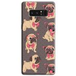 Mixroom - Google Pixel 9 Pro XL için Yumuşak Silikon TPU Arka Kılıf Kapak Kılıf Desenli Pug Köpek Gözlük Pembe M773