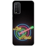Mixroom - TCL 205 için Yumuşak Silikon TPU Arka Kılıf Kapak Kılıf Neon Müzik L1144