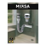 MİXSA Lüx Sifon POP-UP Krom Kaplama Bas-Stop Körüklü Lavabo eviye Sifonu