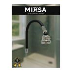 Mixsa Siyah Spiralli Oynar Başlıklı Fonksiyonlu Mutfak Eviye Batarya Borusu