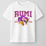 Mixxi Fashion Kpop Demon Hunters Huntrix Rumi Kısa Kollu Baskılı Kız Çocuk Tişört (4-13 Yaş) - Beyaz - 4 - 5 Yaş