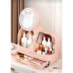 Miyano S50 LED Fanlı Makyaj Organizeri, Plastik, Pembe