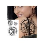 Miyoste Aslan Saat 3 Boy Kol Bilek Vücut Geçici Dövme Tattoo