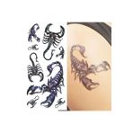Miyoste Gerçek Dövme Görünümlü Akrep Geçici Vücut Dövmesi 3 Boyutlu Tattoo