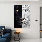Miyrem (1583) Exclusive Serie" Siyah Beyaz Kaplan Kanvas Tablo 90 x 60