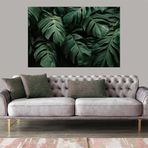 Miyrem (2849) Exclusive Serie" Yeşil Yaprak Kanvas Tablo 90 x 60