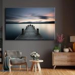 Miyrem (2937) Exclusive Serie" Gün Doğumunda İskele Kanvas Tablo 40 x 60
