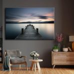 Miyrem (2940) Exclusive Serie" Gün Doğumunda İskele Kanvas Tablo 100 x 70