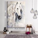 Miyrem (441) Exclusive Serie" Yağlı Boya Efektli El Yapımı At Kanvas Tablo 40 x 60