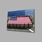 Miyrem Amerika Bayrağı Cam Tablo American Flag 36x23- myrm12366