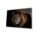 Miyrem Aslan Hayvan Cam Tablo 36x23- myrm2942