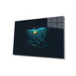 Miyrem Balık İllüstrasyon Cam Tablo Fish Illustration Art 110X70- myrm5276