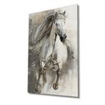 Miyrem Beyaz At Cam Tablo, White Horse 36x23- myrm5454