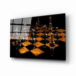 Miyrem Fütüristik Satranç Cam Tablo 36x23- myrm3350