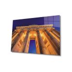 Miyrem Işıklı Geometrik Bina Cam Tablo 110X70- myrm380