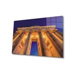 Miyrem Işıklı Geometrik Bina Cam Tablo 36x23- myrm378