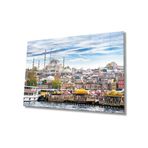 Miyrem İstanbul Manzaralı Cam Tablo 72X46- myrm927
