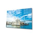 Miyrem İstanbul Ortaköy Camii Mavi Cam Tablo 72X46- myrm819