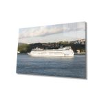 Miyrem İstanbul ve Gemi Manzaralı Cam Tablo 110X70- myrm828