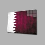 Miyrem Katar Bayrağı Cam Tablo Qatar Flag 110X70- myrm12360