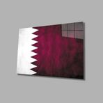 Miyrem Katar Bayrağı Cam Tablo Qatar Flag 36x23- myrm12358
